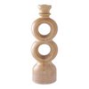 Candle Holder - Brown, Ceramic, 10.7x9.5x30.5 cm