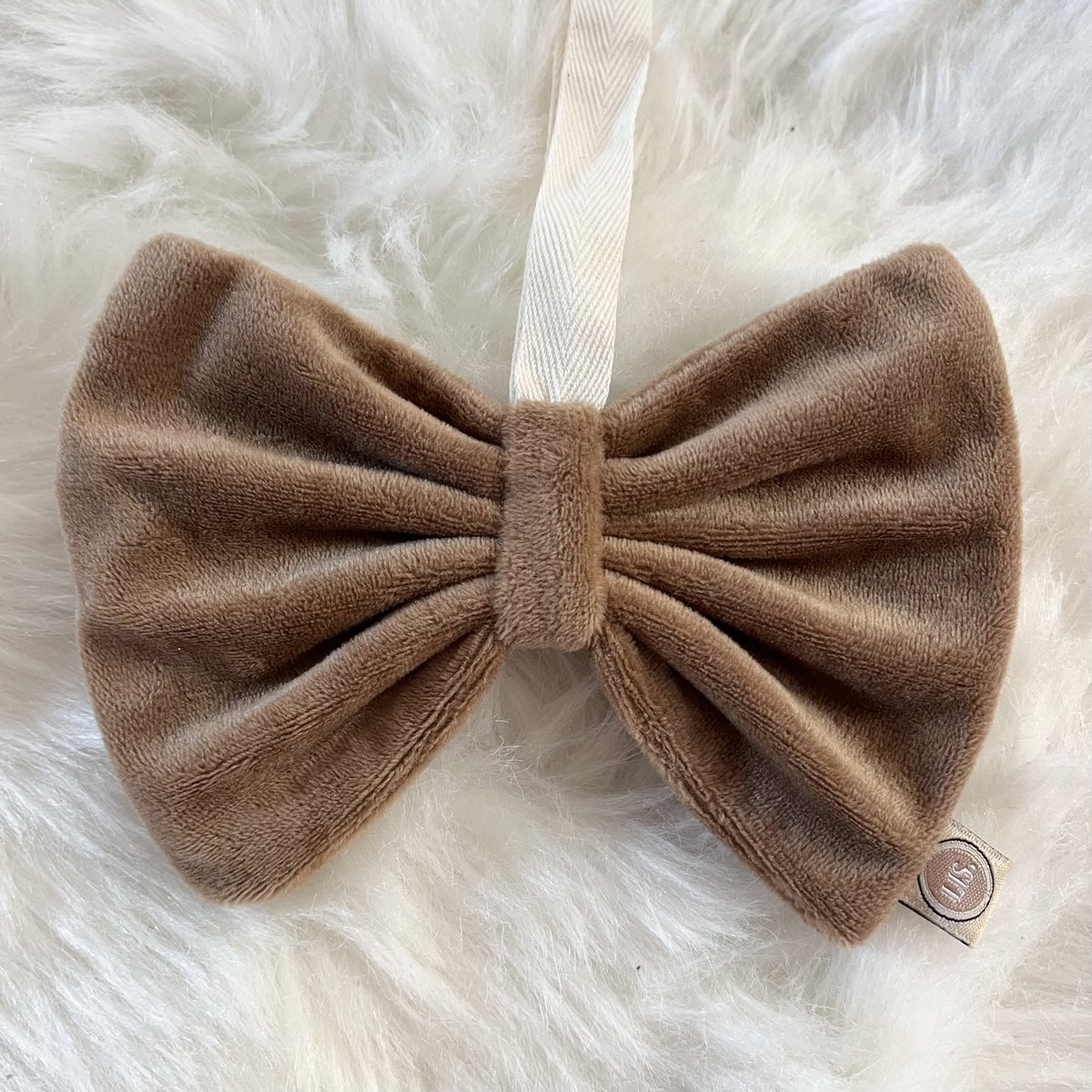 Noeud attache tétine - taupe