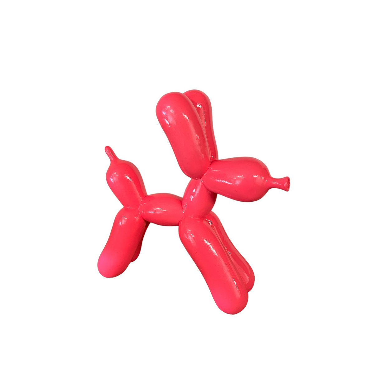 Polyresin balloon dog pink