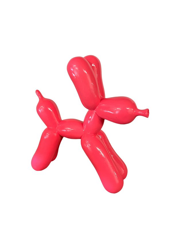 Polyresin balloon dog pink