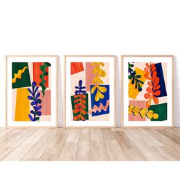 Foglia astratta colorata 1 stampa artistica