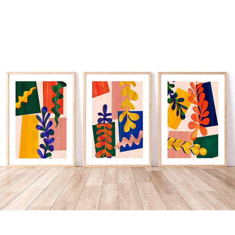 Foglia astratta colorata 1 stampa artistica