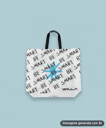 Einkaufstasche mit Stern-Slogan-Aufdruck – wiederverwendbarer Einkauf