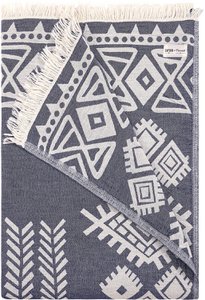 XXL beach towel 100% cotton 220x180cm Nomade Deep Sea