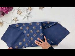 Confezione regalo in tessuto Furoshiki - Confezione da 3 pezzi su un lato