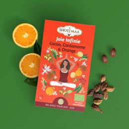 Joie Harmonie Bio-Kräutertee – beruhigender natürlicher Aufguss – warmer und köstlicher koffeinfreier Aufguss mit Kakao, Orange