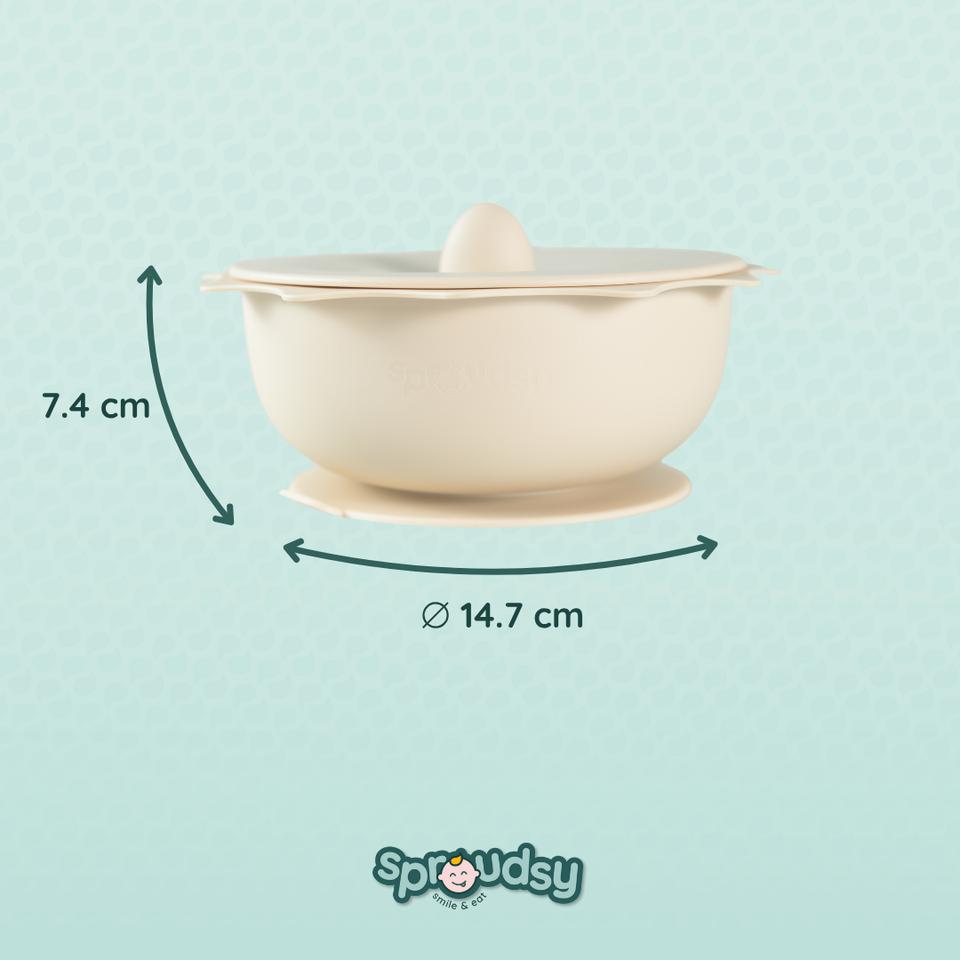 Baby bowl with suction cup – Clouds