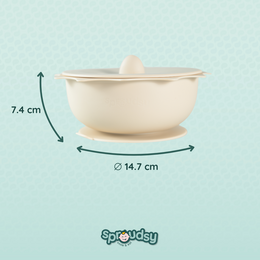 Baby bowl with suction cup – Clouds