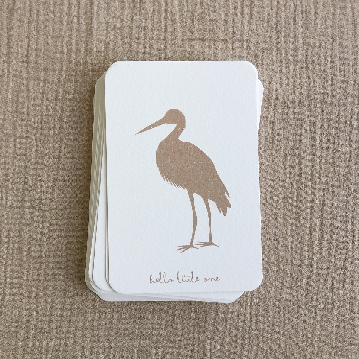 Grußkarte Geburt Storch