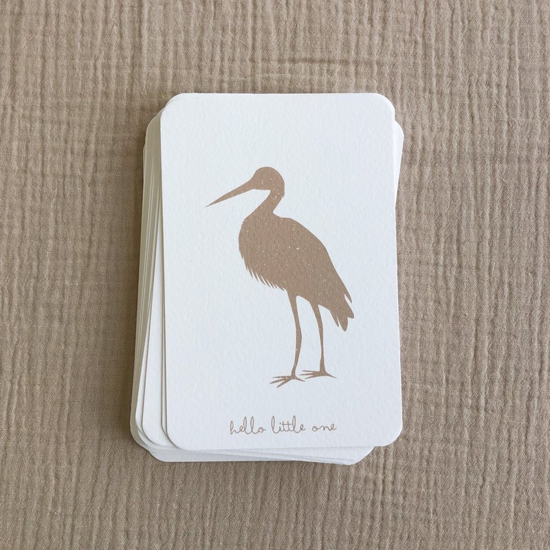 Lykønskningskort Fødselsstork