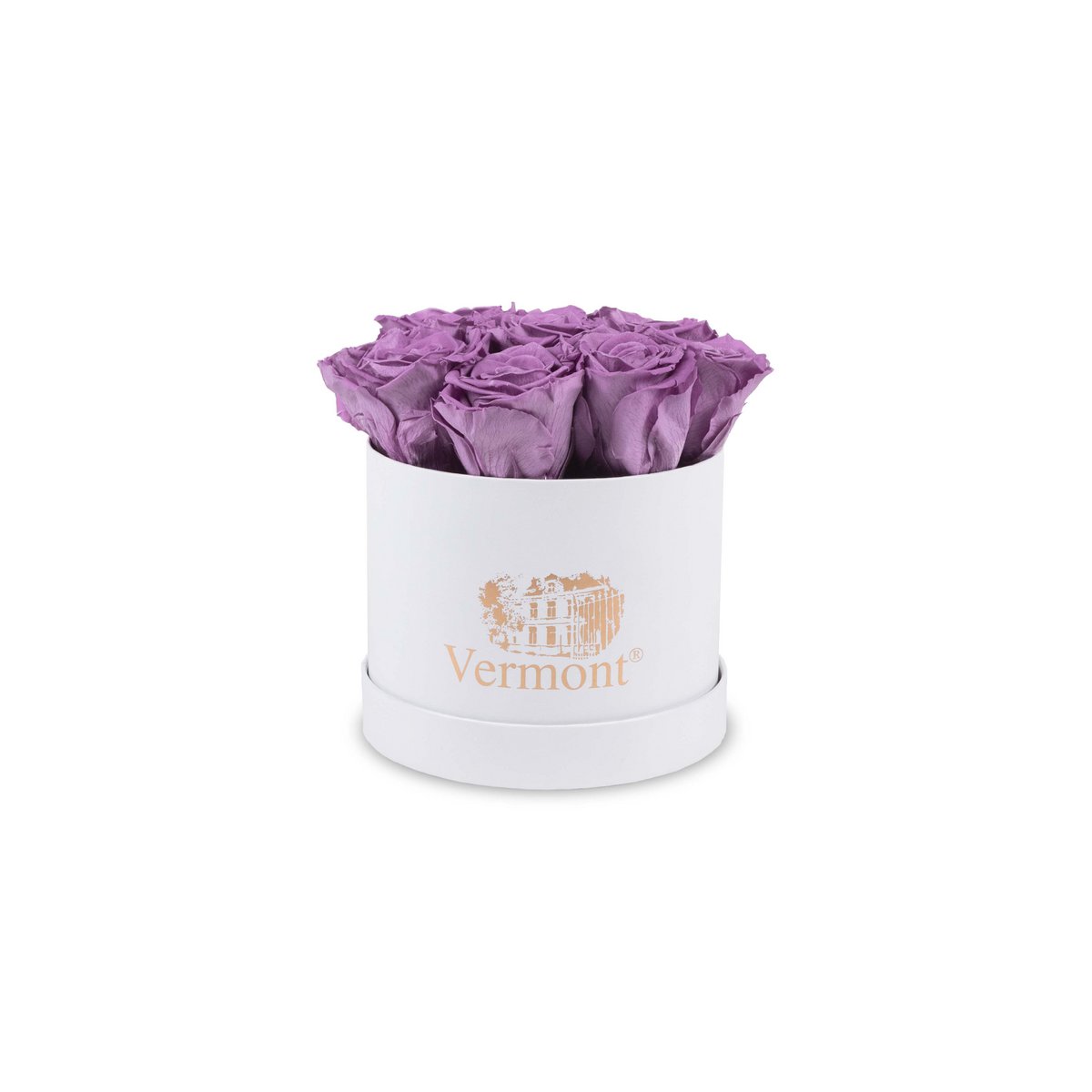 White Rose Box Lila Roses