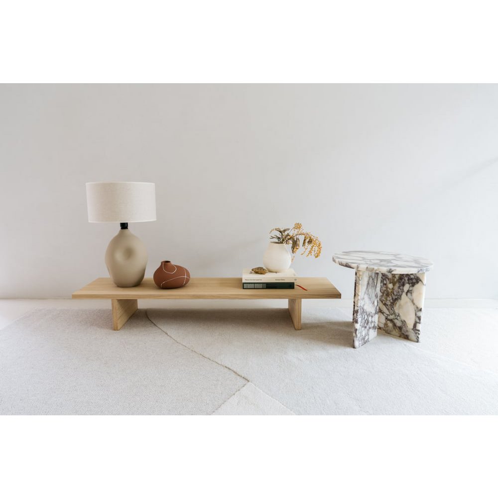 100% wool rug Rose 200x290 cm beige tone on tone