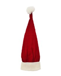 Santa hat - Red with white brim flat knit