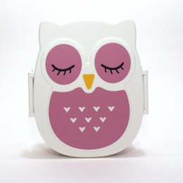 Boite à gouter - Lunchbox hemetique & sans BPA - Chouette Rose