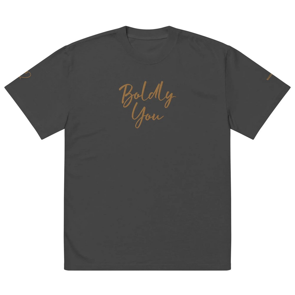 Boldly You Oversized falmet t-shirt med gammelt guldbroderi