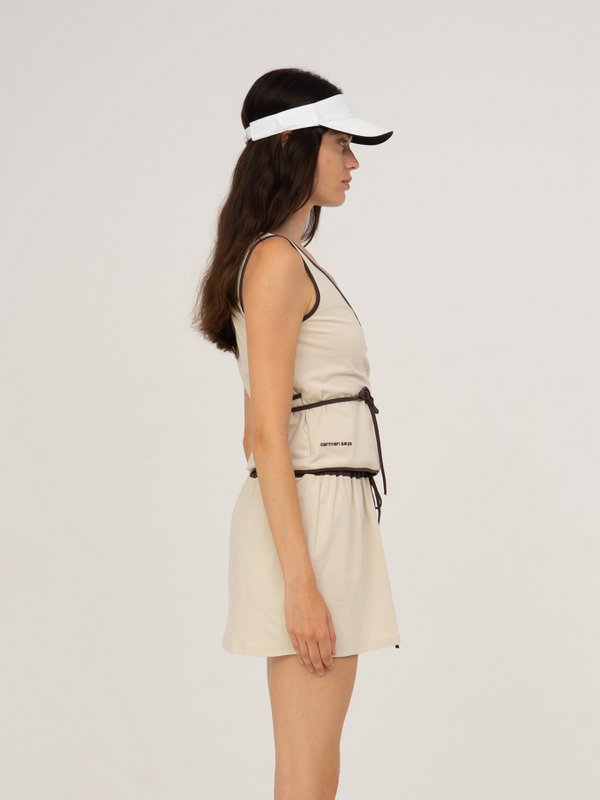 Serve White Sports Wrap Top