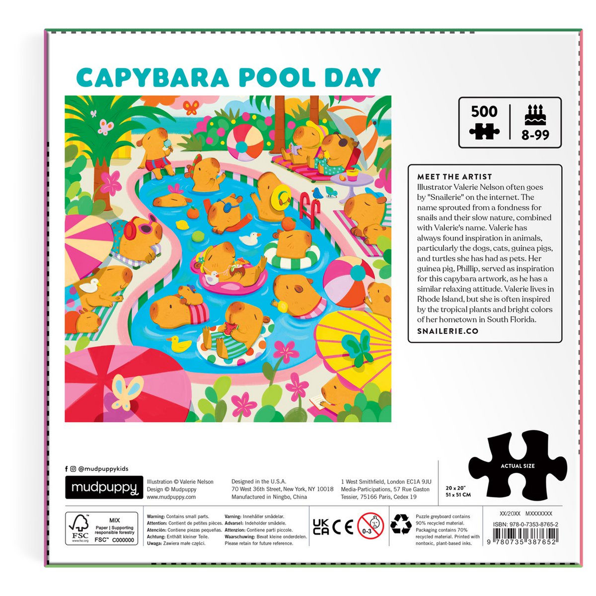 Puzzel - Capybara Zwembaddag