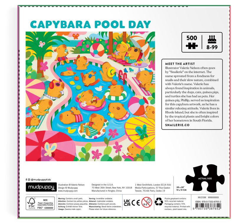 Puzzel - Capybara Zwembaddag