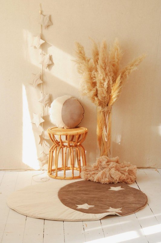 Guirlande en velours « Cream Dust » avec étoiles