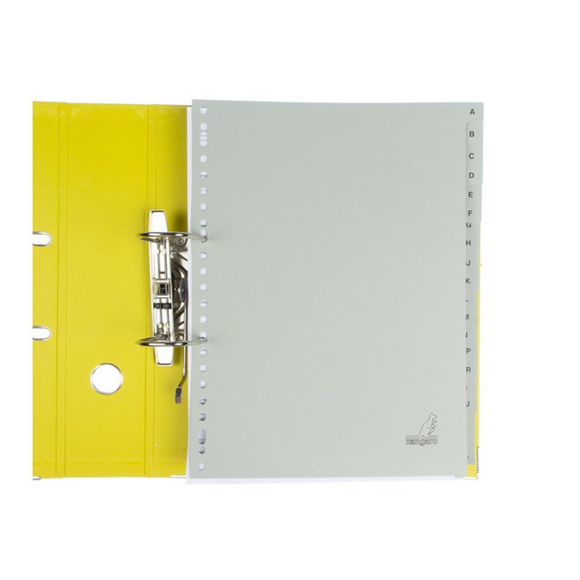 Onglet ECO Kangaro Lettres A4 180gr carton gris 23r 20pcs FSC