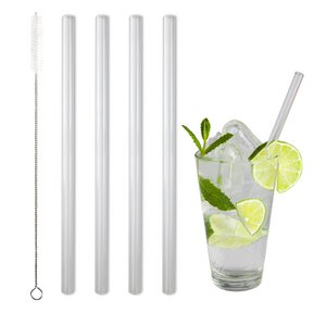 Glass drinking straw