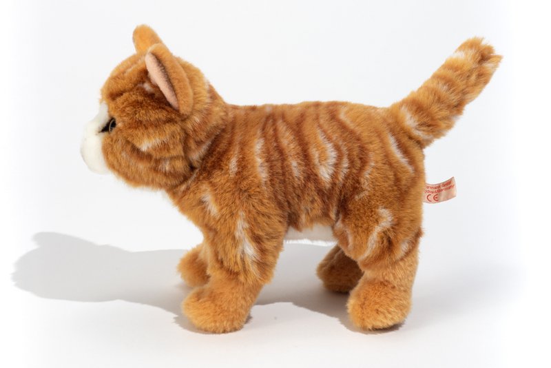 Katze stehend rot getigert 20 cm - Plüschtiere - Stofftiere
