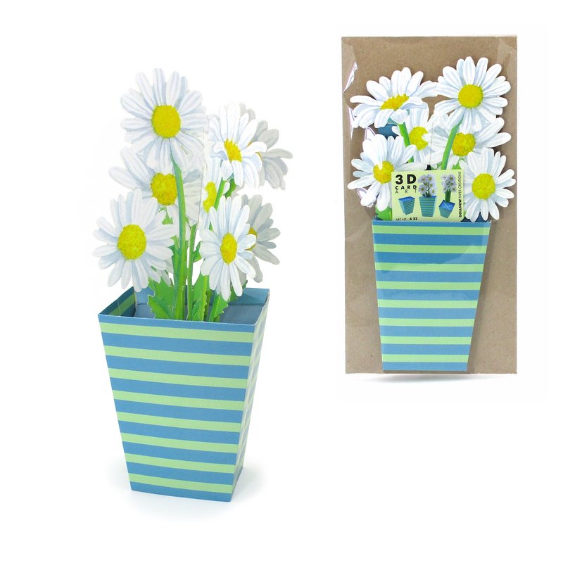Carte fleur 3D Magherites