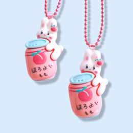 Pop Cutie Peach Juice Bunny Kinderhalskette