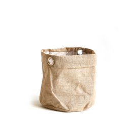 SIZO Jute Bag naturligt med metalring med vandtæt biologisk nedbrydeligt for