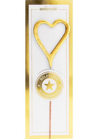 Herz mini gold Goldstück Wondercandle® mini