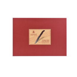 Noże do steków Laguiole Héritage – Rękojeść z czarnego drewna wenge – 6 sztuk