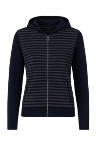 Hooded Striped Zip Jacket
