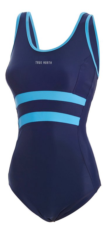 T8125-50 | Damen Sport-Badeanzug – Nachhaltig, ECONYL® Recycled, Made in EU, Schnelltrocknend - Dunkelblau