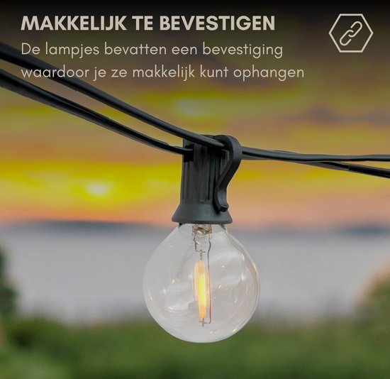 7,5 meter lysledning med 25 LED-lamper