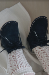 Baby desert boots furred - Navy Blue