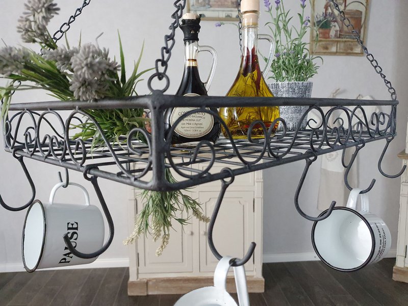 Iron pot hanger - gray 60cm