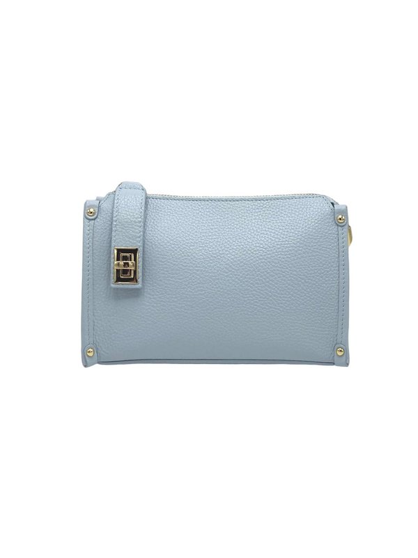 Genuine Leather Boxy Crossbody Bag, Made in Italy, art. 112759