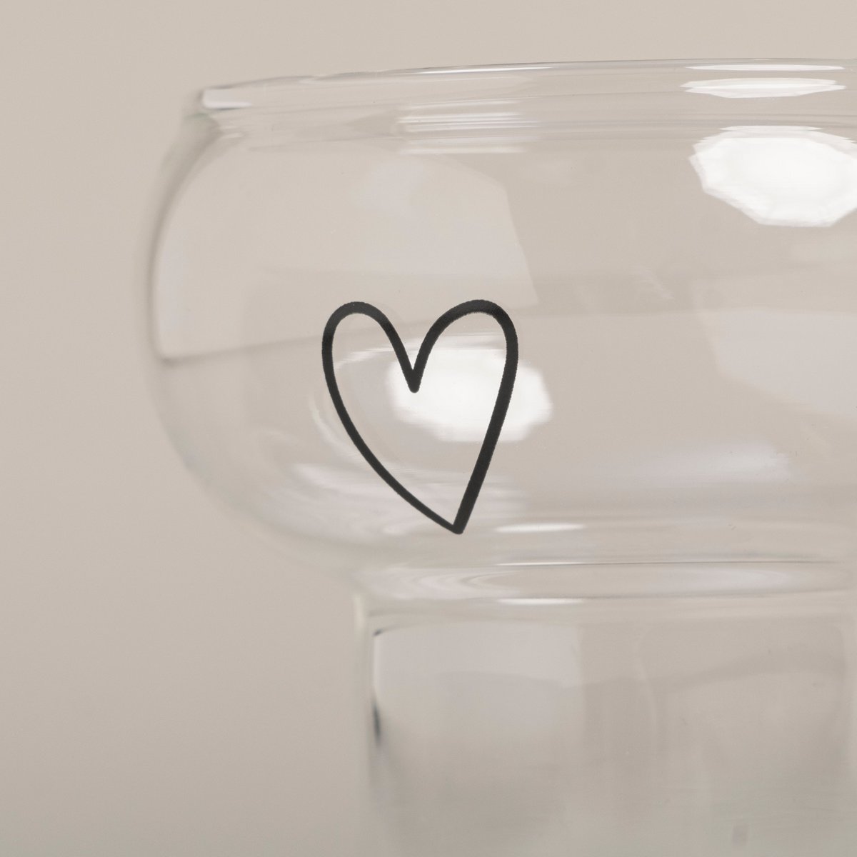 Bubble Glas Herz (VE = 6 Stk)