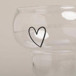 Bubble Glas Herz (VE = 6 Stk)