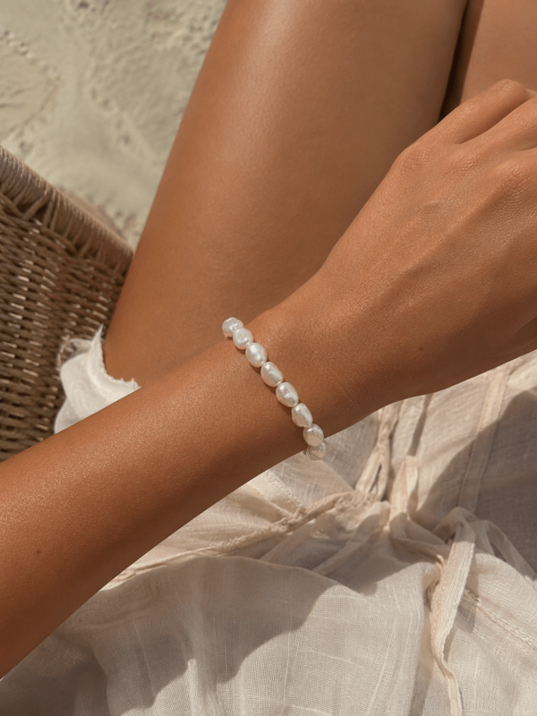 Oceanien - Armbånd med barokperler