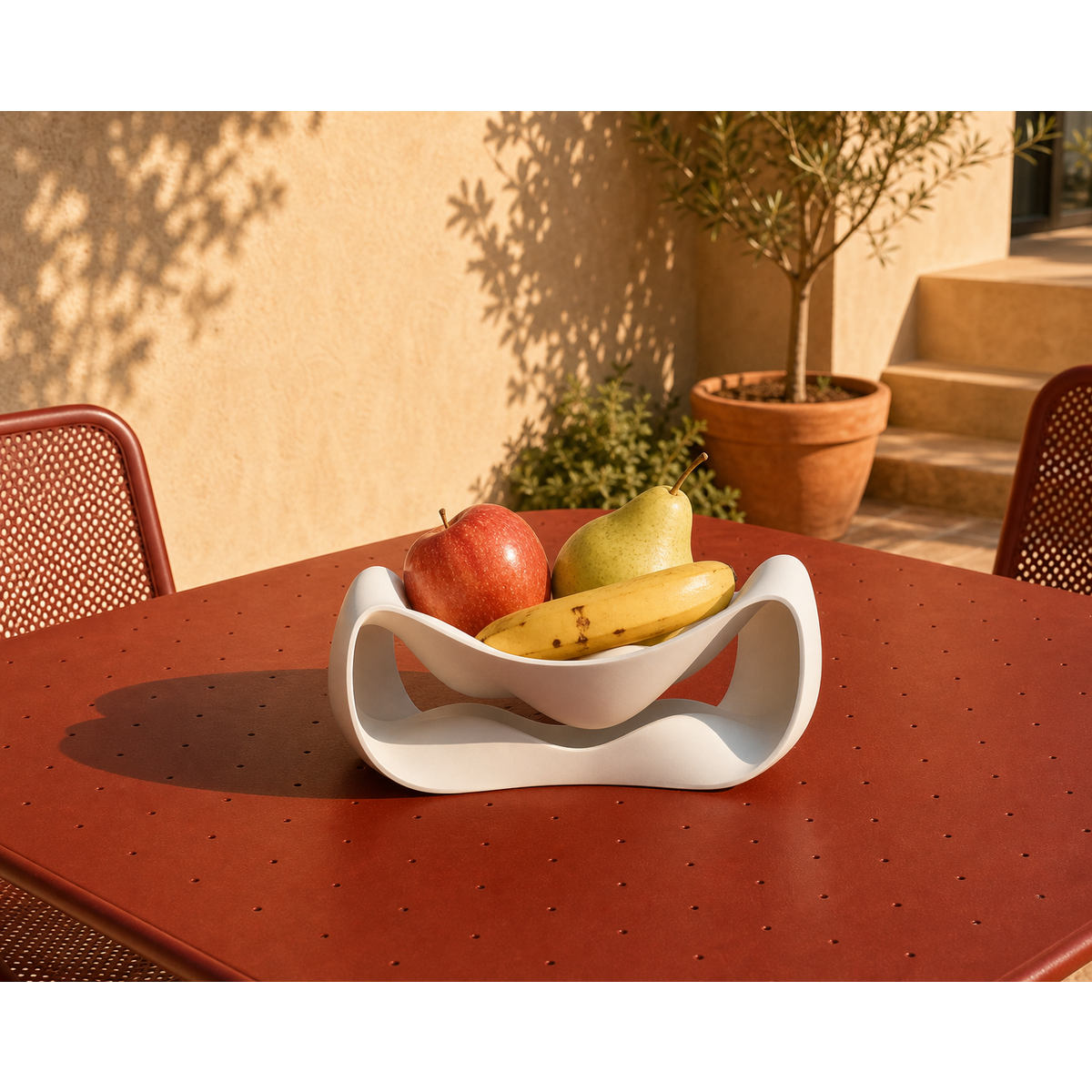 Fano modern design fruit bowl white edition