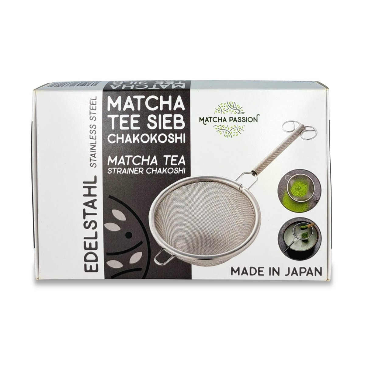 Matcha theezeefje Chakoshi gemaakt van roestvrij staal