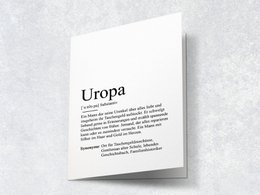 Definitie "Uropa" wenskaart