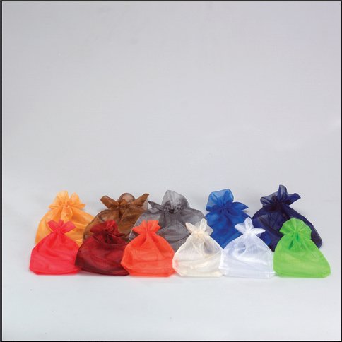 S Chiffon Verpackungsbeutel blauw, 8x14cm