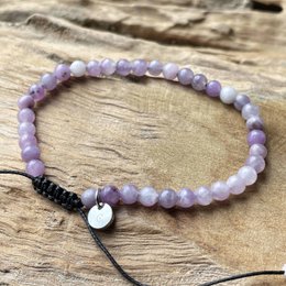 Power bracelet with lepidolite - Gemstone - Bead bracelet - Beads 4mm