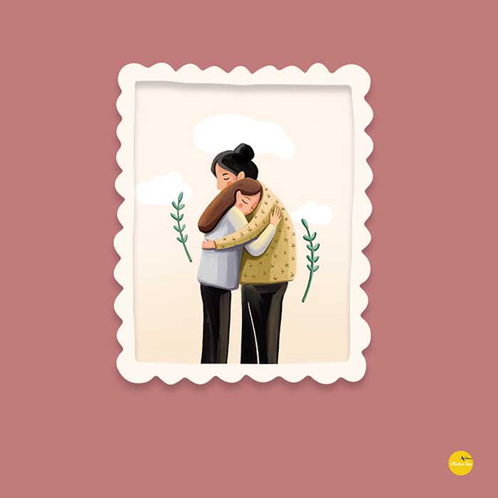 greeting card big hug (English)