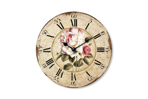 Holzuhr Große Rose 15 cm Isabelle Rose