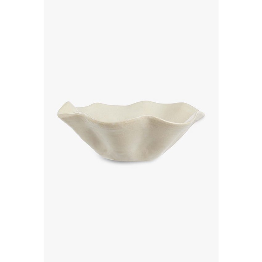 Handmade bowl Kate from Portuguese ceramics 25 x 8 cm matt gloss ecru