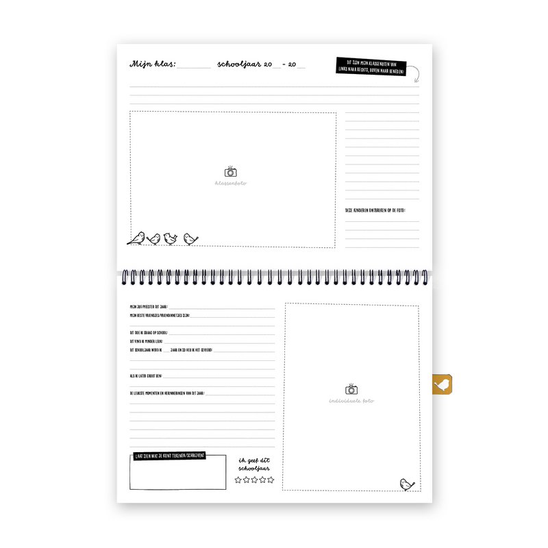 Min skole fotobog | lyserød | udfyld bog A4