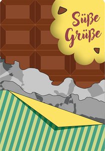Grußkarte Fun-Cut "Süße Grüße"